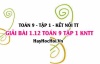 Giải 1.12 Toán 9 tập 1 SGK Kết nối tri thức: Giải hệ phương trình bậc nhất 2 ẩn